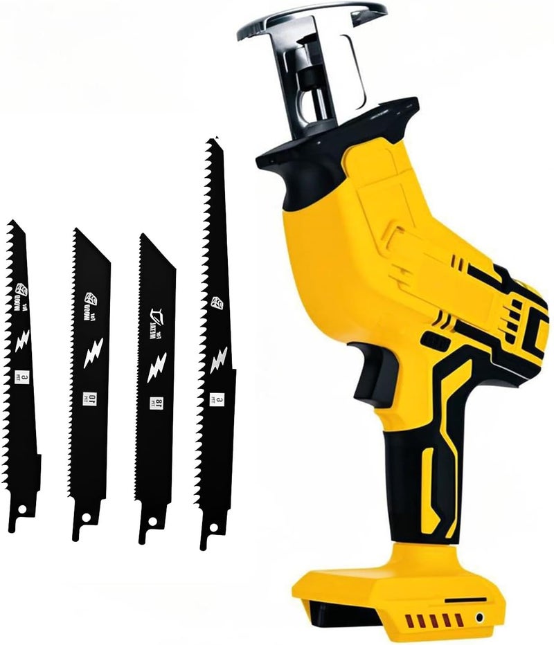 Yangtzone Reciprocating Saw for DeWalt 20V Battery, One-Handed Cordless Recipro Saw 0-3500 SPM Variable Speed, Easy Blade Change, 4 Blades for Wood/Metal/PVC Cutting(No Battery) - Image 1